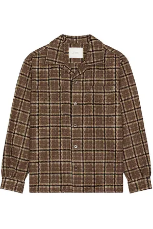 Saturdays NYC Open Collar Flannel Check Shirt