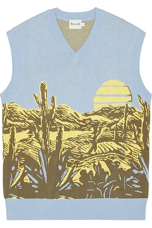 Bound Desert V-neck Knit Vest