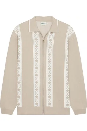Bound Chain Full Zip Knit Polo
