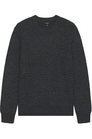 CLUB MONACO Cash Basketweave Crew Sweater