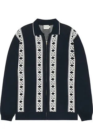 Bound Chain Full Zip Knit Polo
