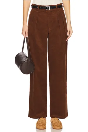 WAO Wide Leg Pleated Corduroy Pant