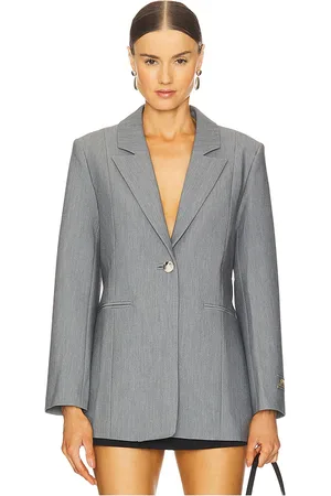 Ganni Future Melange Twill Suiting Blazer