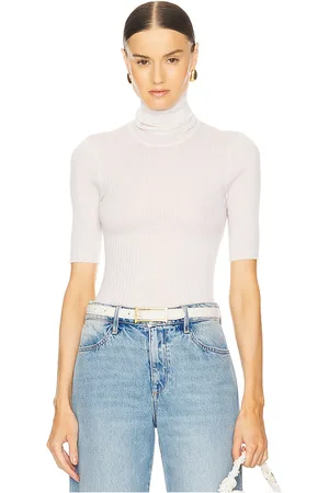 SPRWMN Short Sleeve Turtle Neck Top