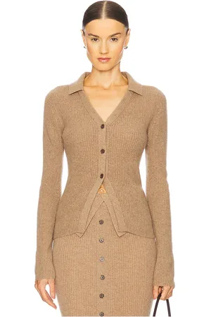 NAADAM Ribbed Collared Cardigan