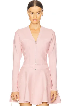 FLEUR DU MAL Knit Zip Bustier Cardigan