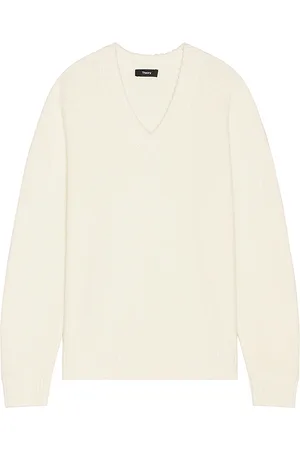 THEORY Heavy Wool Cashmere V-Neck Sweater