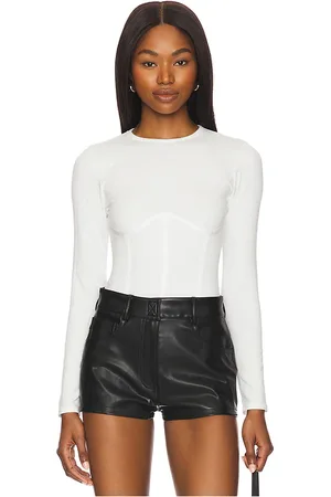 FLEUR DU MAL Organic Cotton Long Sleeve T-shirt Bodysuit