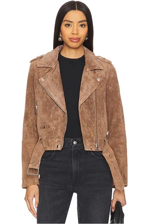 BLANK NYC Suede Cropped Moto Jacket