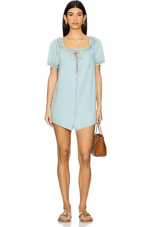 Free People X We The Free Daisy Denim Babydoll Romper