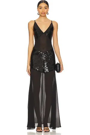 WeWoreWhat Sheer Panel Maxi Dress