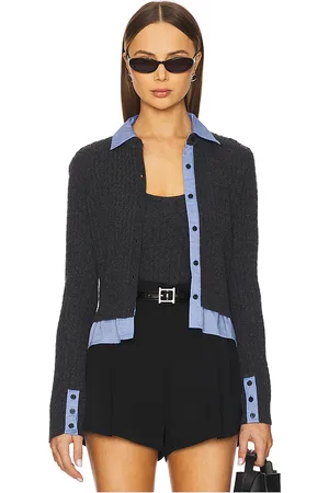 NAADAM Mixed Media Cable Cardigan