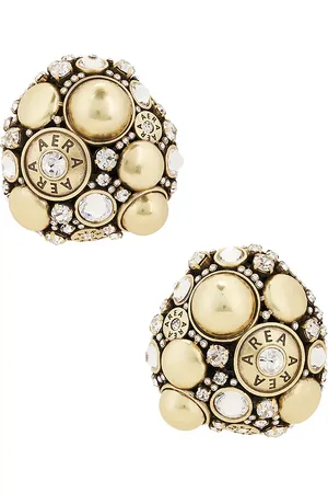 AREA Crystal Button Earrings
