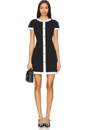 ALICE+OLIVIA Coley Button Mini Shift Dress