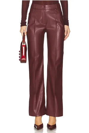 SELMACİLEK Leather Slit Detailed Pant