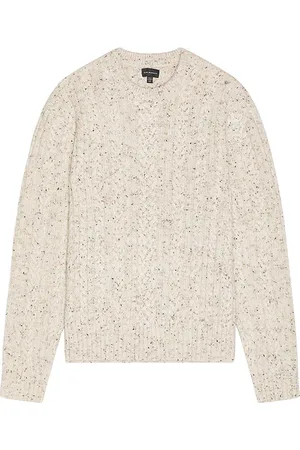 CLUB MONACO Chunky Cable Mock Neck Sweater