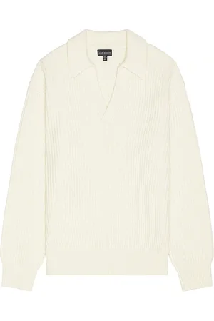 CLUB MONACO Open Collar Rib Sweater