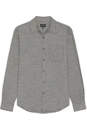 CLUB MONACO Lightweight Houndstooth Flannel Shirt