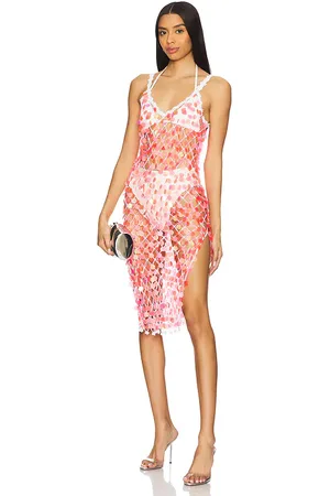 Milly Sequin Crochet Midi Dress