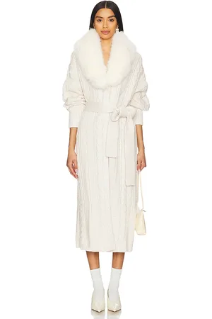 For Love & Lemons Helena Oversized Faux Fur Knit Coat