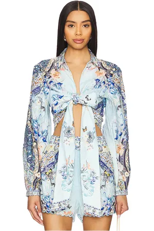 Camilla Cropped Wrap Shirt
