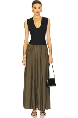 WeWoreWhat Deep V Corset Maxi Dress
