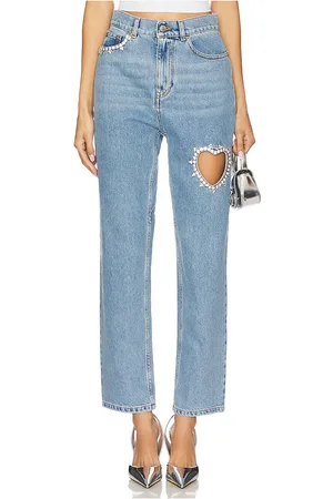 AREA Crystal Heart Straight Leg
