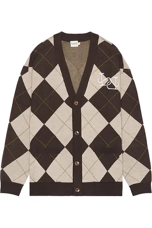 Bound Check Wool Grandad Cardigan