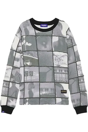 Deva States Precious Waffle Patchwork Long Sleeve Tee