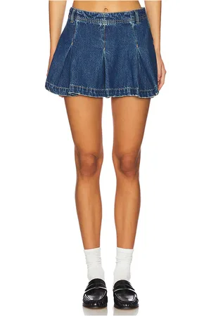 Free People Madison Ave Denim Mini Skirt