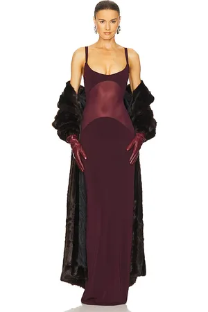 Helsa Sheer Knit Curve Maxi Dress