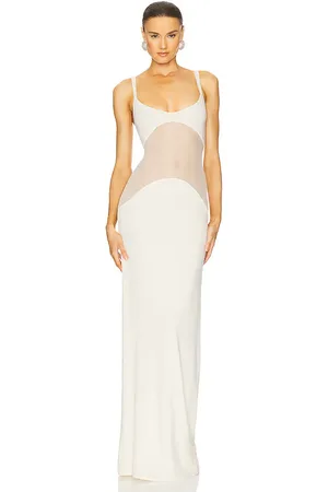 Helsa Sheer Knit Curve Maxi Dress