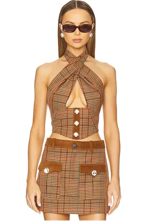AREA Crystal Halter Top
