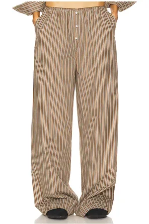 Helsa Pinstripe Poplin House Pants