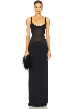 Helsa Sheer Knit Curve Maxi Dress