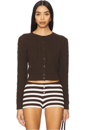 Frankies Bikinis Dudley Cable Knit Cardigan