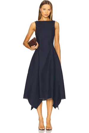 EB DENIM Cara Boat Neck Long Dress