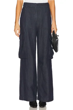 Susana Monaco Cargo Linen Denim Pant