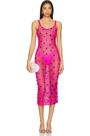 MORE TO COME Adelida Crochet Midi Dress