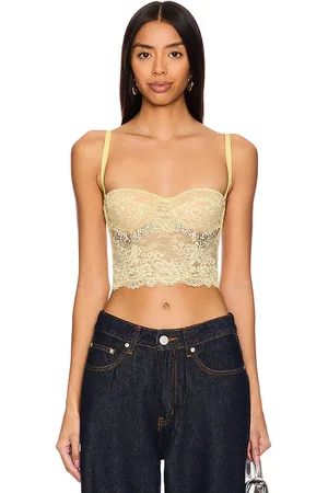 Des Phemmes Lace Bustier Top