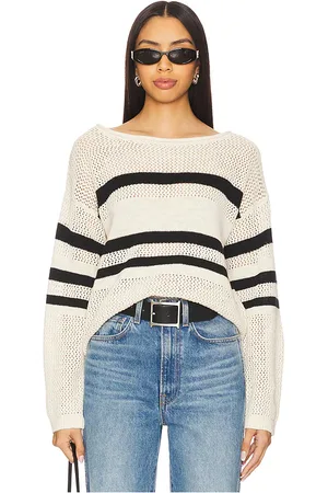 Sanctuary Sporty Stripe Open Knit Sweater