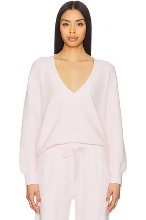 NEGATIVE UNDERWEAR Waffle Knit Deep V Pullover