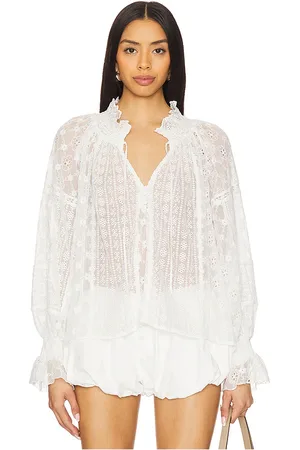 ALICE+OLIVIA Norah Peasant Blouse