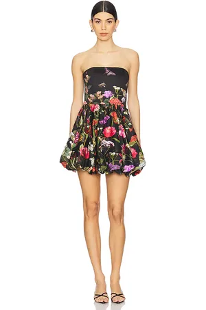 ALICE+OLIVIA Asha Structured Bubble Hem Mini Dress