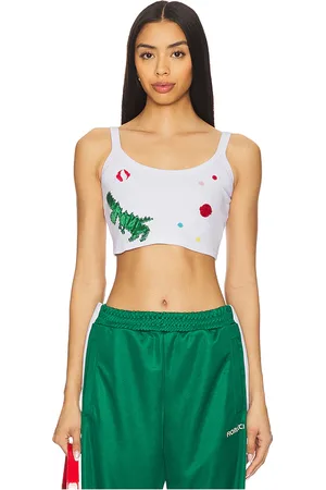 Fiorucci Multipatch Dinosaur Cropped Tank Top