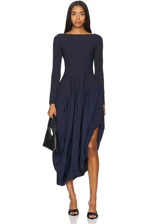 Simkhai Angela Longsleeve Combo Midi Dress