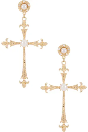 8 Other Reasons Grace Drop Cross Earrings