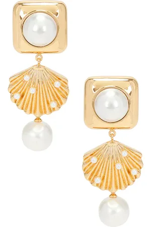 Self-Portrait Pearl Shell Earrings