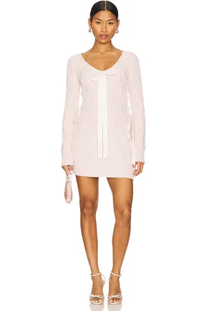 For Love & Lemons Chenille Cable Knit Mini Dress