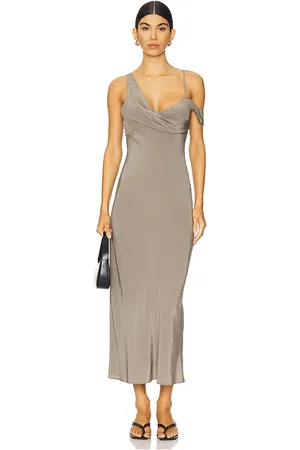 St Agni Silk Drape Dress